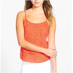 Oat+Fawn Ladybug Open Back Tank Top Red Orange